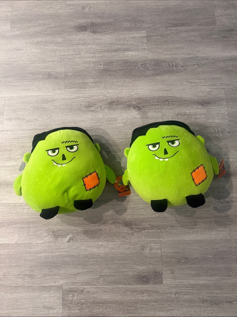 (2) Green Frankenstein Plush Toy for Kids – Soft Huggable Monster